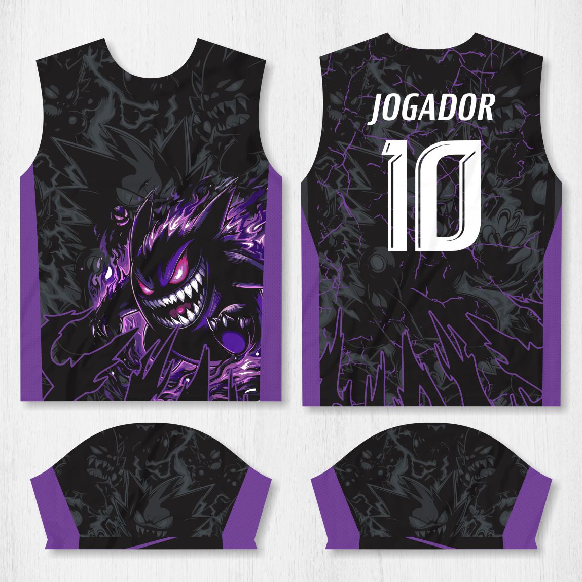 Arte para Camisa Interclasse Pokemon Gengar - modelo-26A002