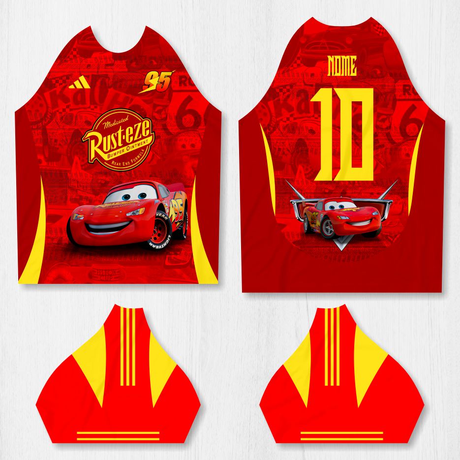 Arte para Camisa Interclasse Relâmpago Mc Queen - modelo-26A044
