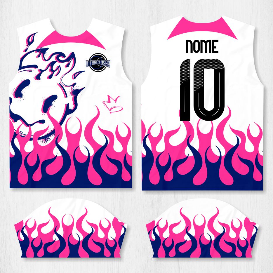 Arte para Camisa Interclasse Smile Pink Fire – modelo-26B048