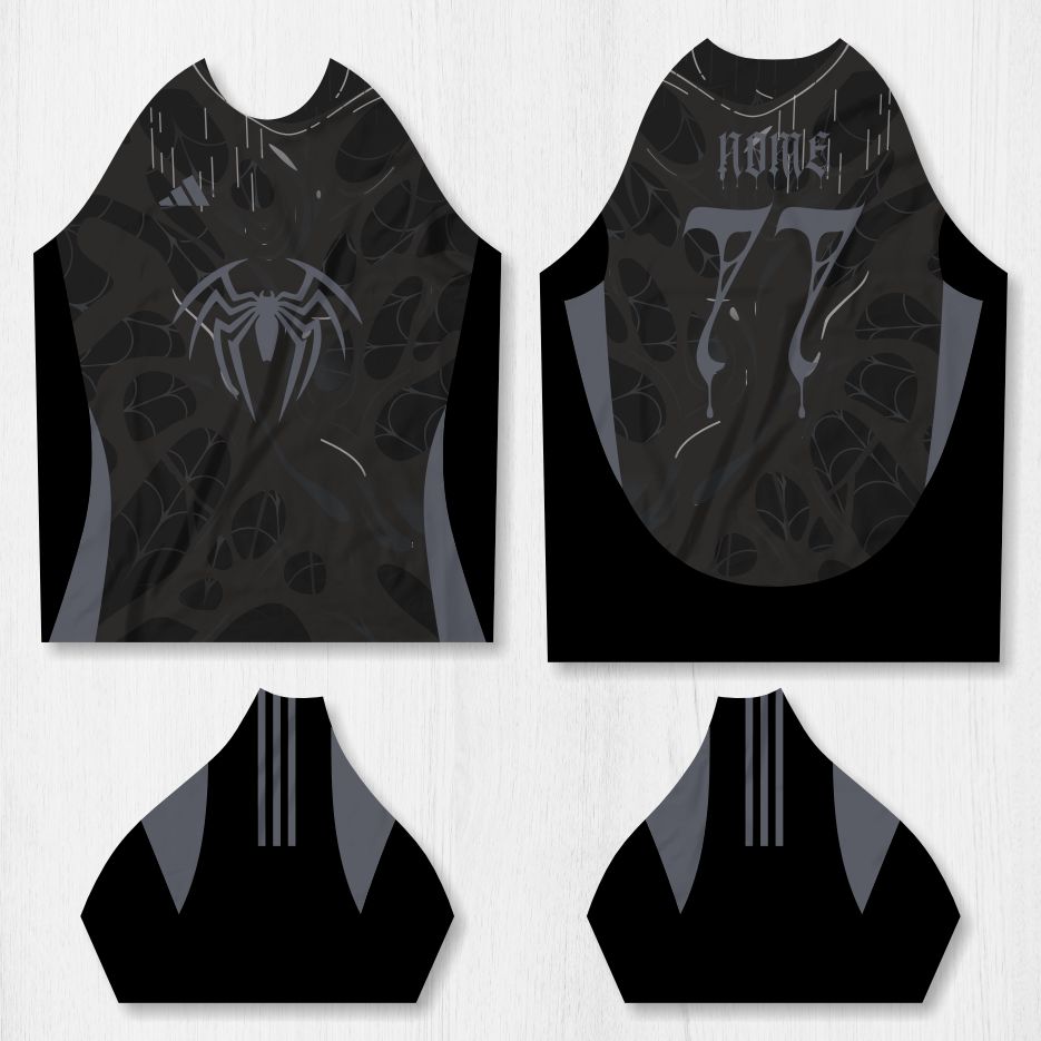 Arte para Camisa Interclasse Spider Man Black - modelo-26A069