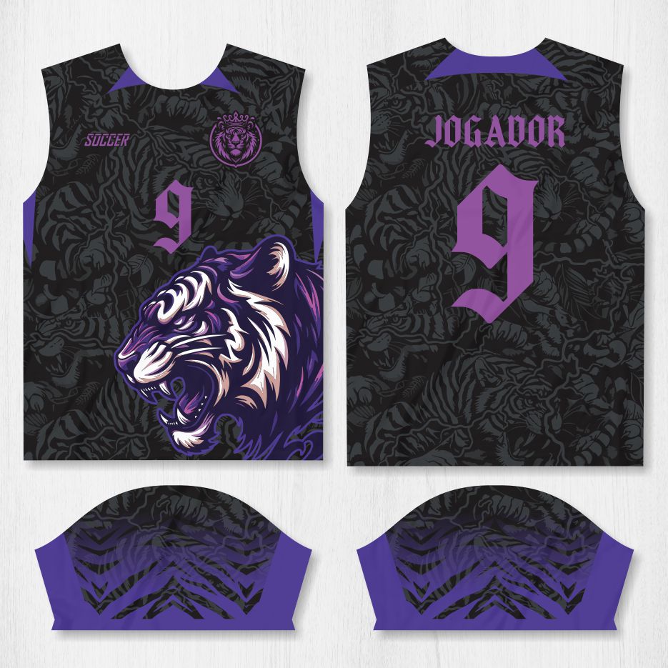 Arte para Camisa Interclasse Tigre Roxo – modelo-26B089