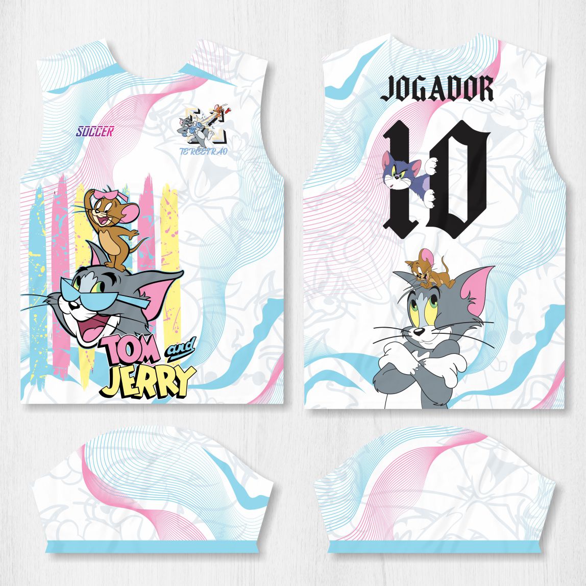 Arte para Camisa Interclasse Tom e Jerry - modelo-26A012