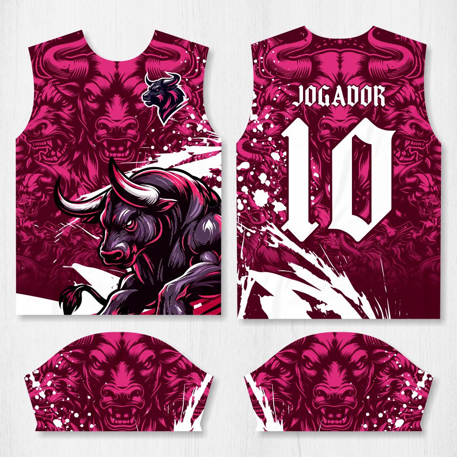 Arte para Camisa Interclasse Touro Vemelho – modelo-26B025