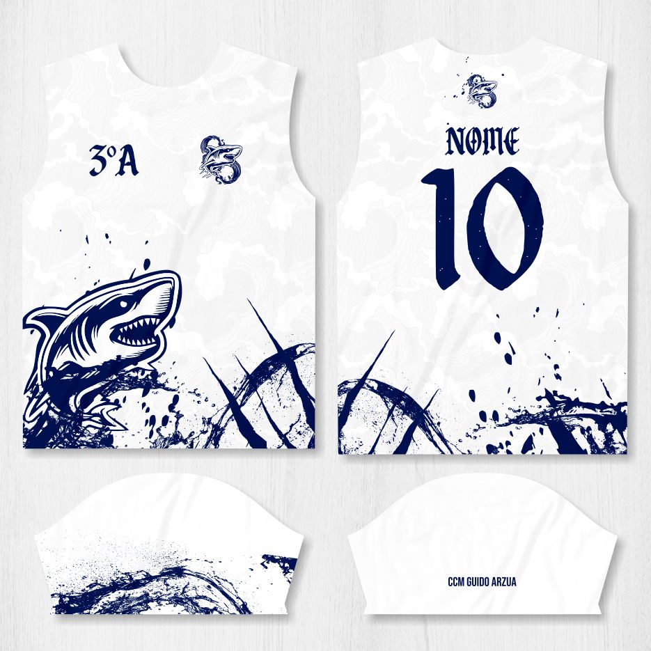 Arte para Camisa Interclasse Tubarão - modelo-26A084