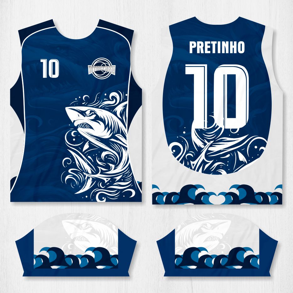 Arte para Camisa Interclasse Tubarão - modelo-26A109