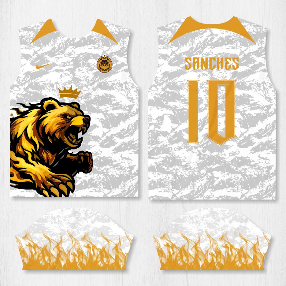 Arte para Camisa Interclasse Urso Gold – modelo-26B112
