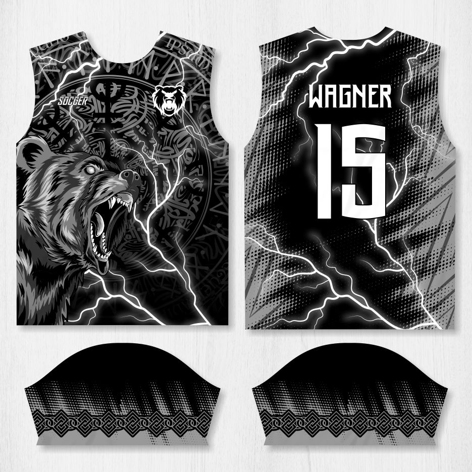 Arte para Camisa Interclasse Urso Negro – modelo-26B041