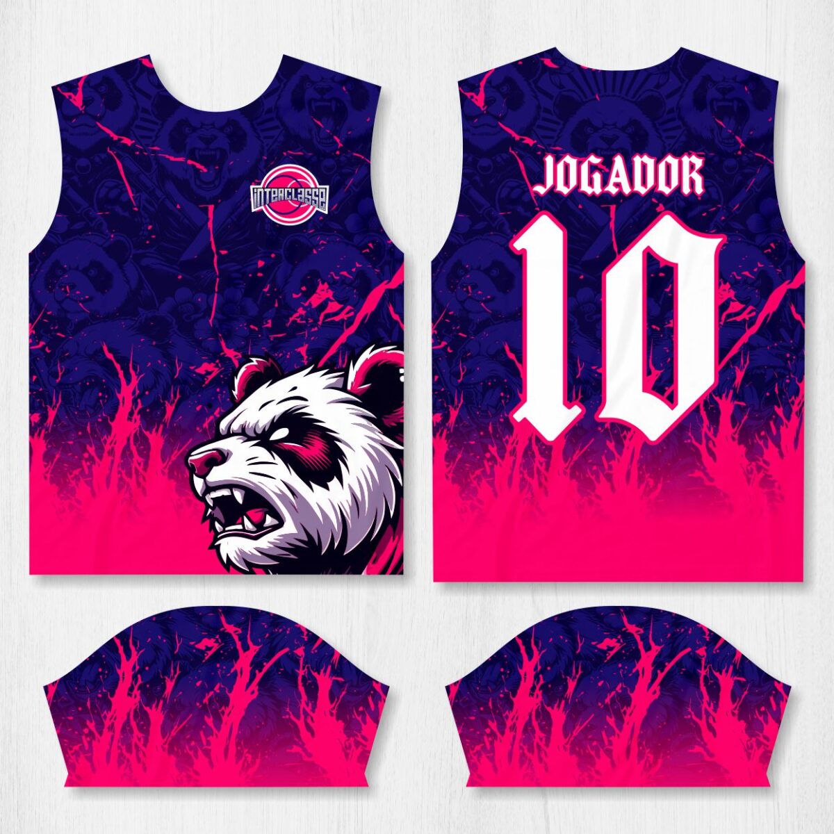 Arte para Camisa Interclasse Urso Panda – modelo-26B012