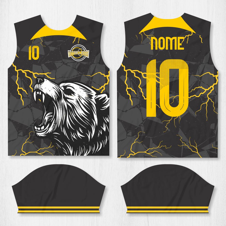 Arte para Camisa Interclasse Urso Raios – modelo-26B066
