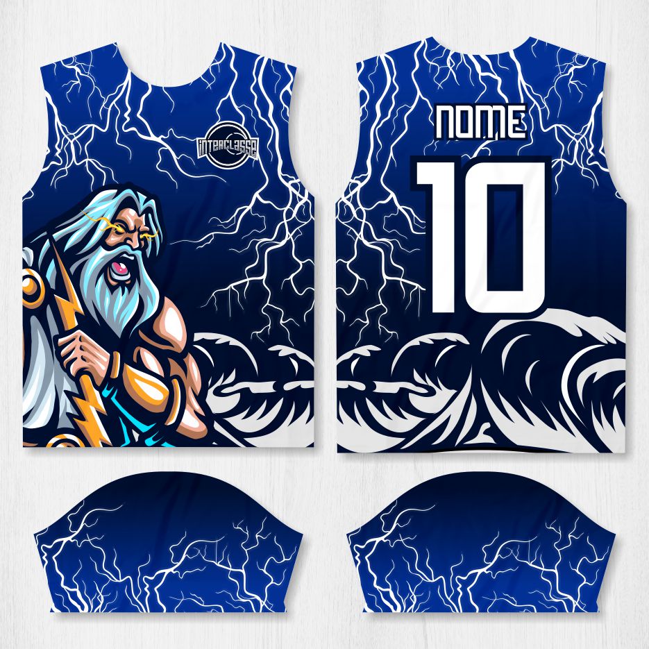 Arte para Camisa Interclasse Zeus Deus do Trovão – modelo-26B074